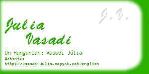 julia vasadi business card