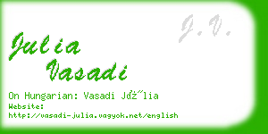 julia vasadi business card